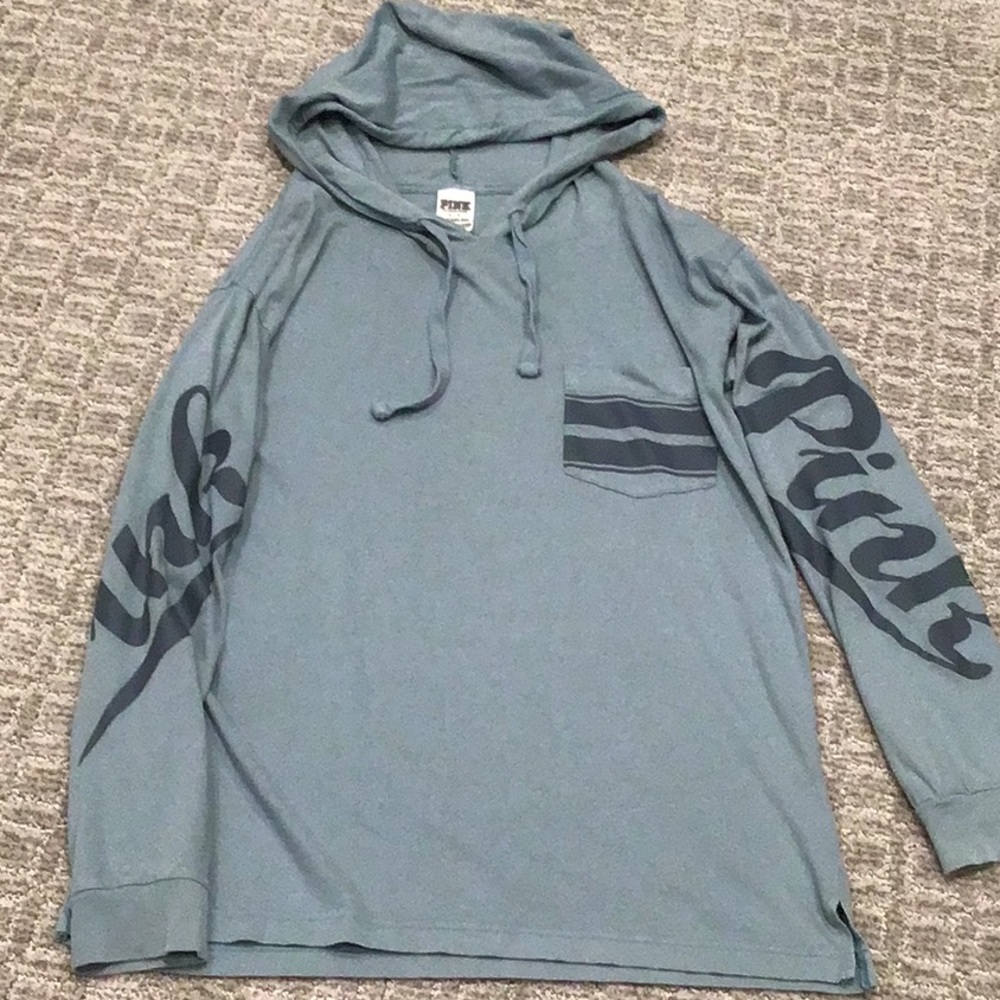 Pink Long Sleeve Tee Hoodie